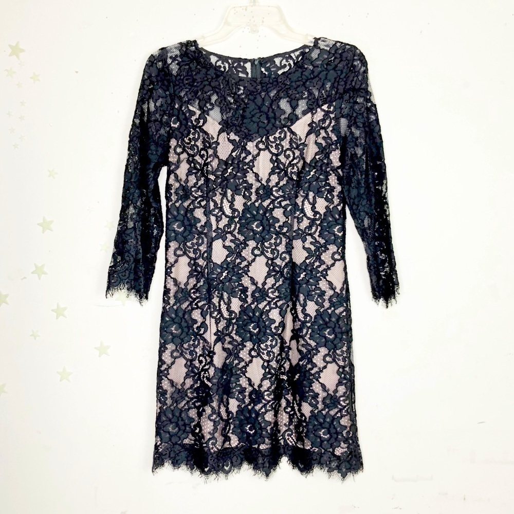BB Dakota size 4 black lace mini dress